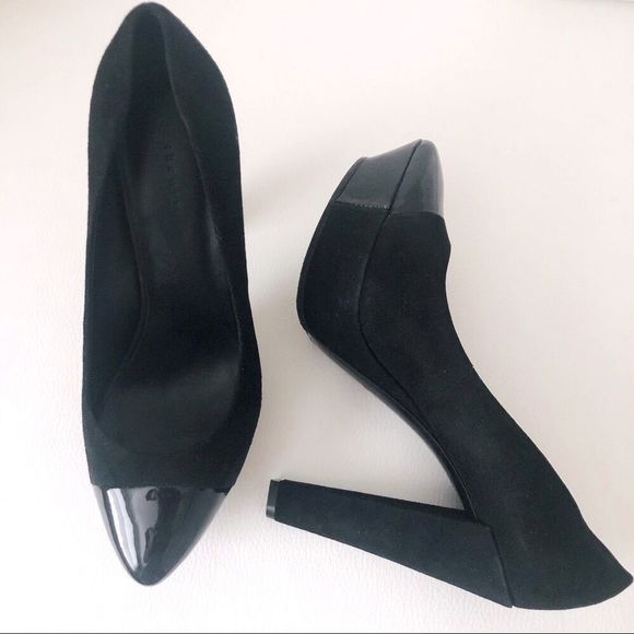 Suede Platform Pumps by Theory - Picture 3 of 16